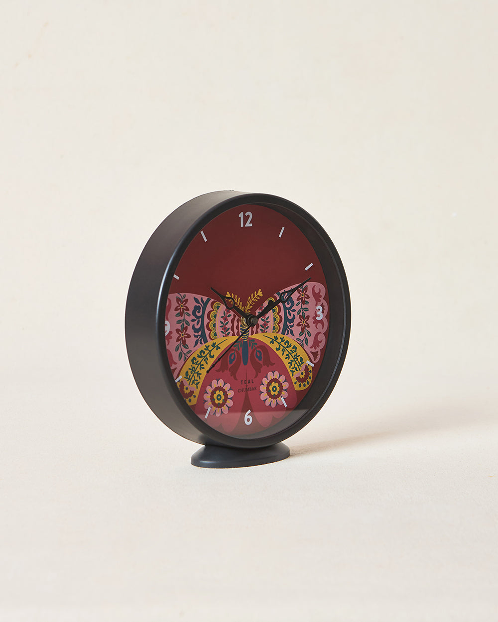 Teal by Chumbak | Cute Butterfly Table and Wall Clock, 8' dia