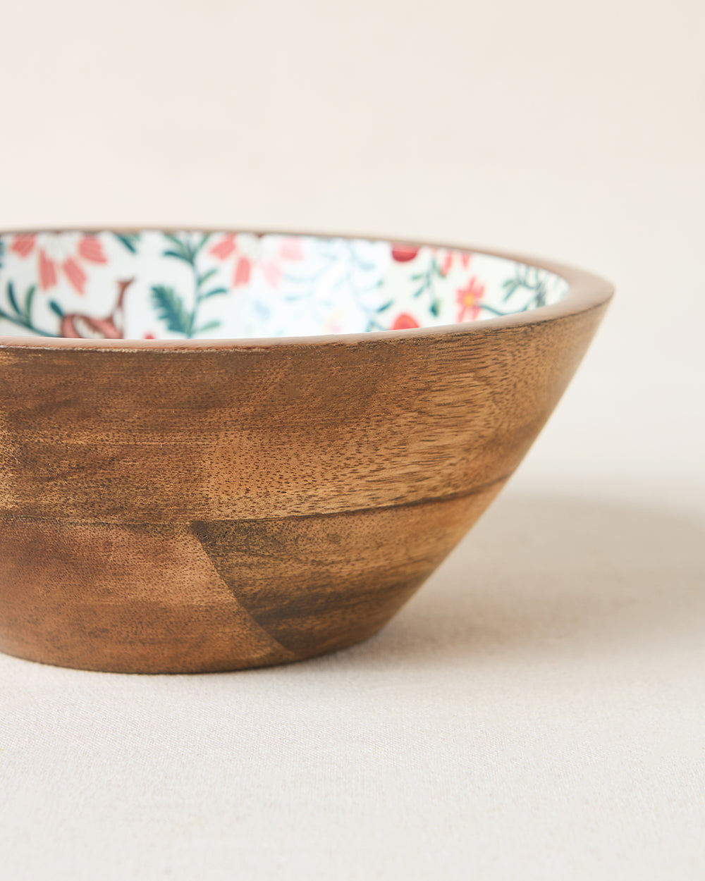 Apple Orchards Wooden Bowl,8"dia | Kashmir Trails