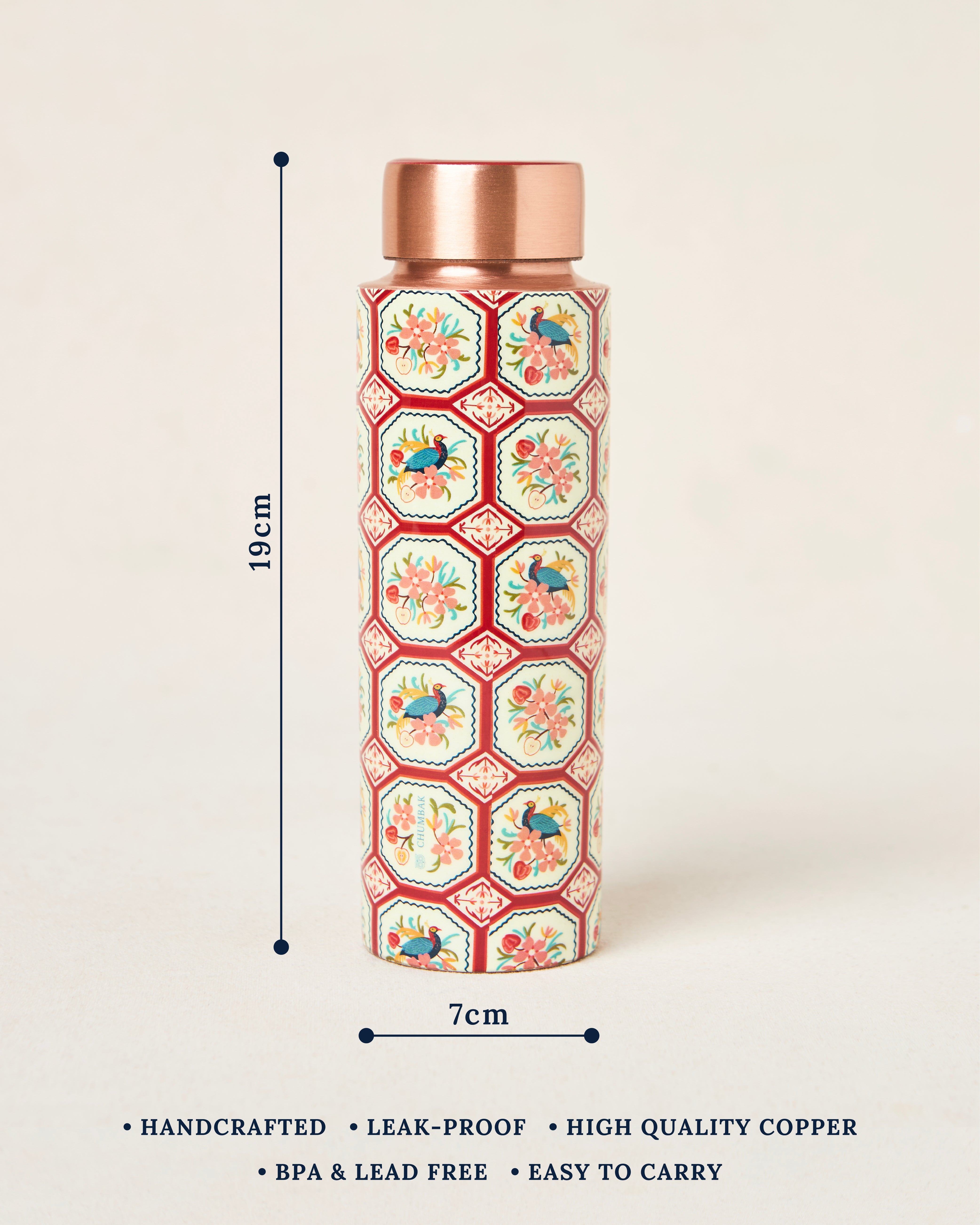 Monal Copper Bottle , 500 ml | Kashmir Trails