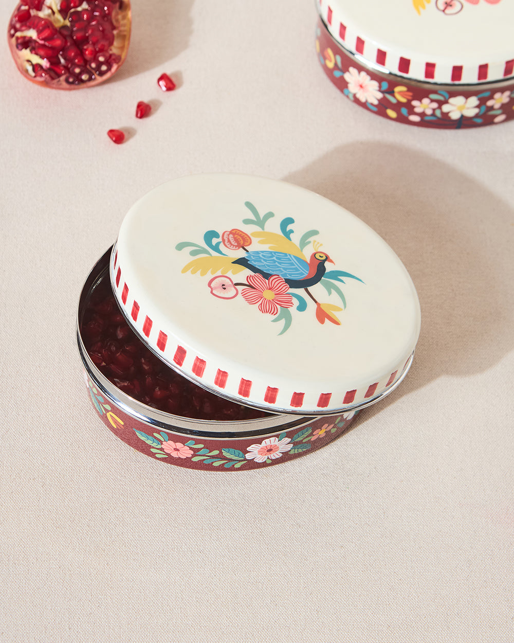Monal Oval Hand-painted Tiffin, 600ml | Kashmir Trails
