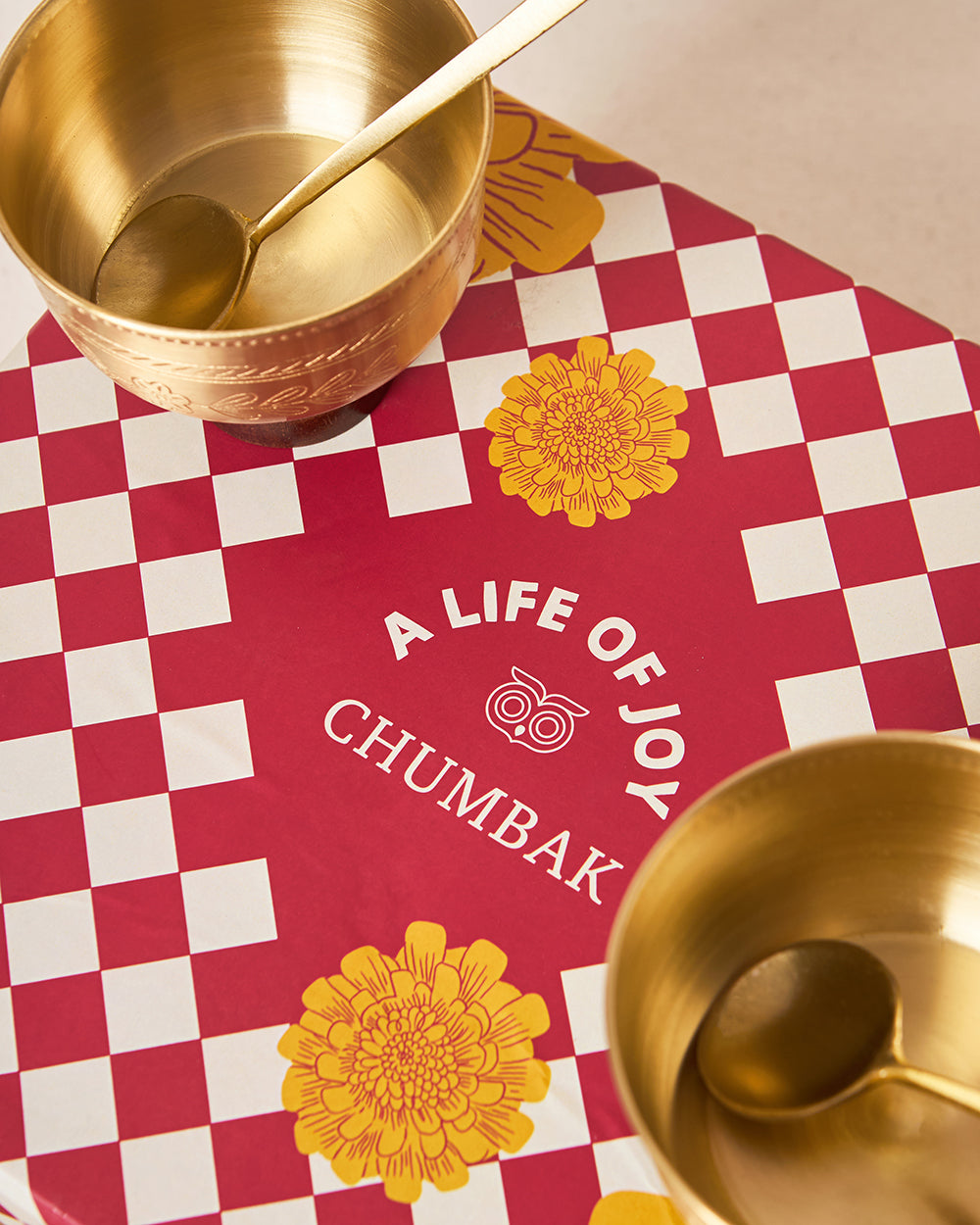 Rani Bagh Brass Dessert Bowl Gift Set - Set of 4, 180ml | Palace Memoirs