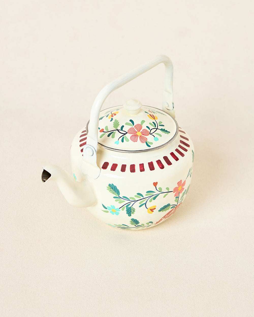 Hangul Hand-painted Kahwah Kettle, Steel-600-ml | Kashmir Trails