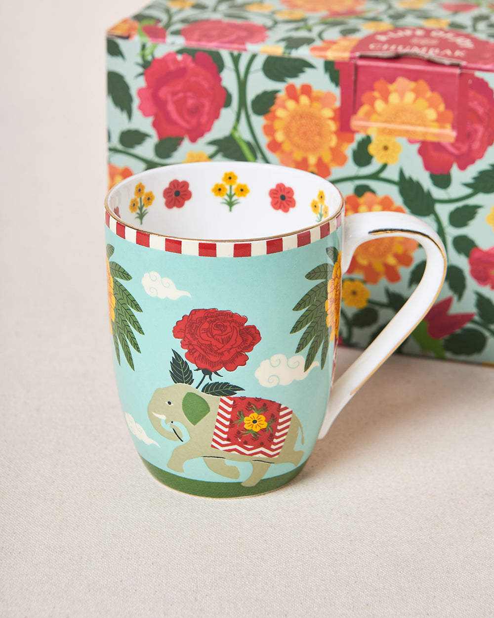 Royal Tusker Mugs Gift Set - Set of 2, 330 ml | Palace Memoirs