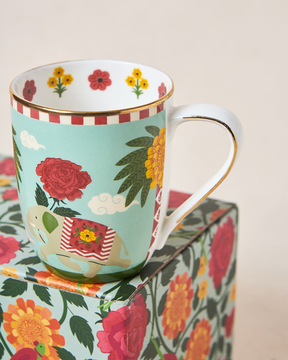 Royal Tusker Mugs Gift Set - Set of 2, 330 ml | Palace Memoirs