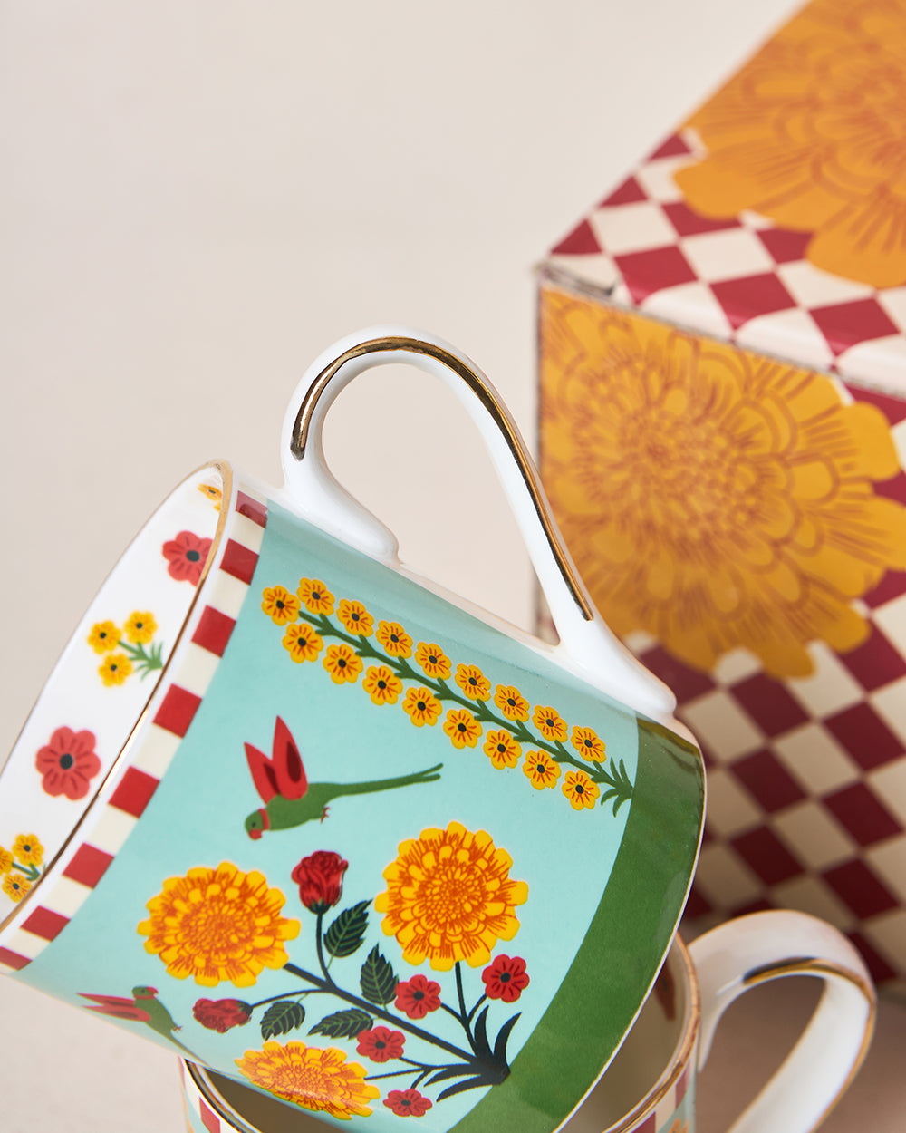 Rani Bagh Mugs Gift Set - Set of 6, 220 ml | Palace Memoirs