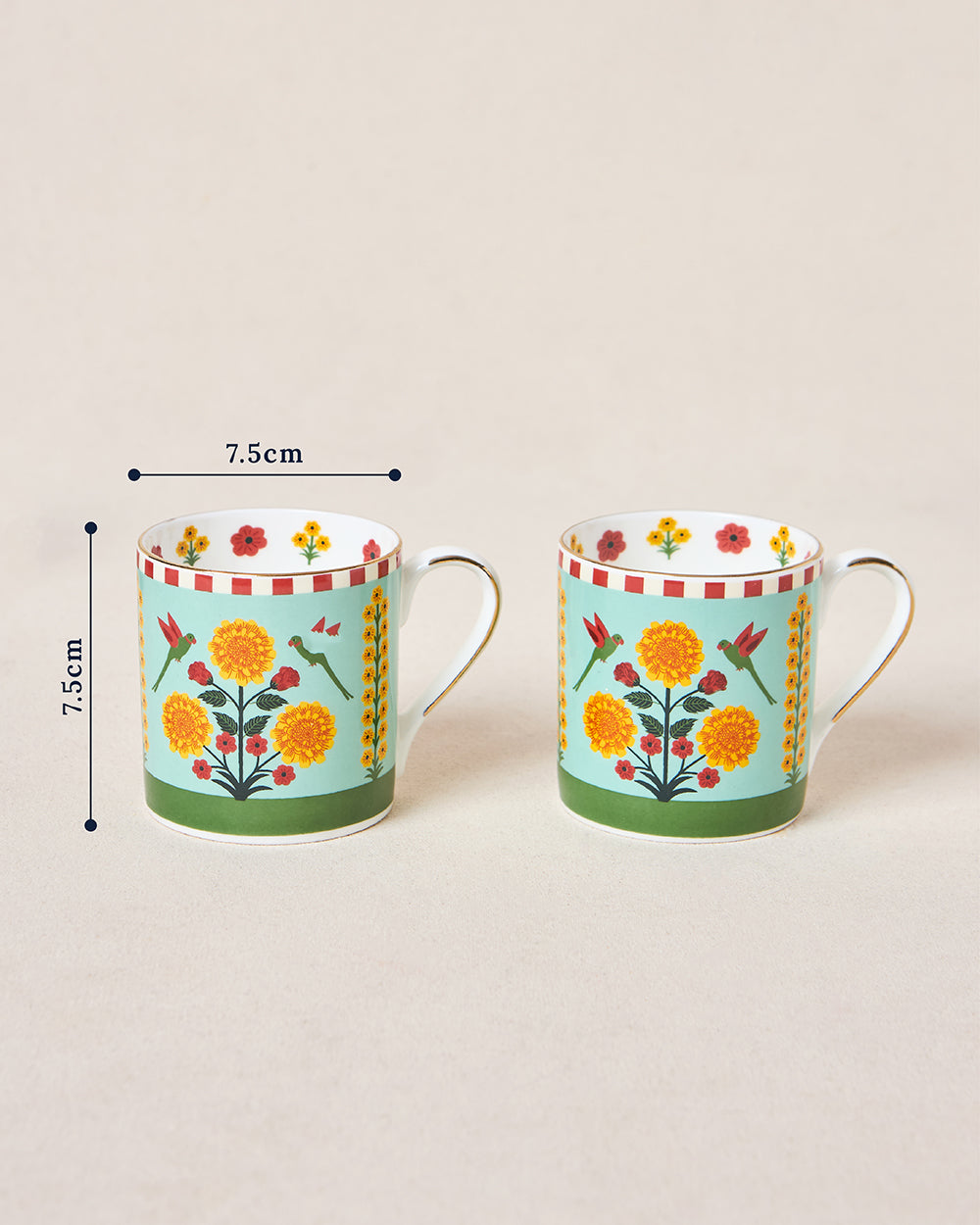 Rani Bagh Mugs Gift Set - Set of 6, 220 ml | Palace Memoirs