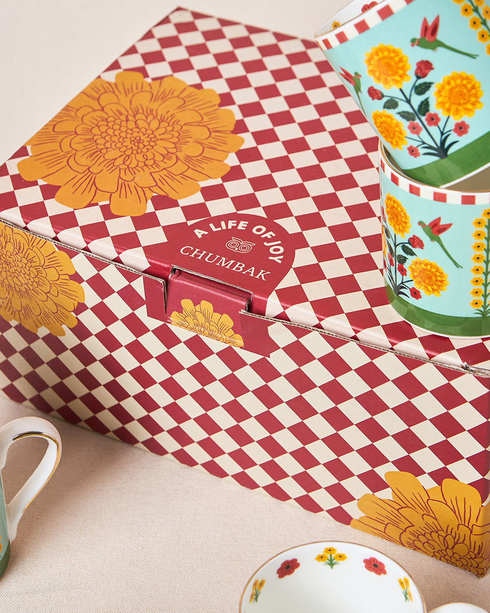 Rani Bagh Mugs Gift Set - Set of 6, 220 ml | Palace Memoirs