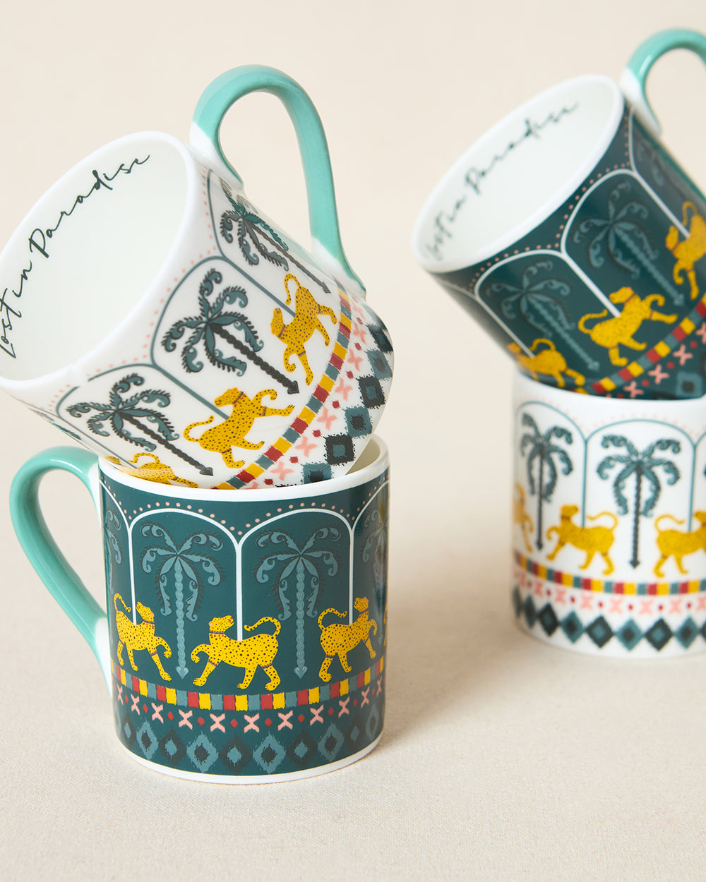Jungle Soirée Mugs Gift Set of 6 | Lost in Paradise