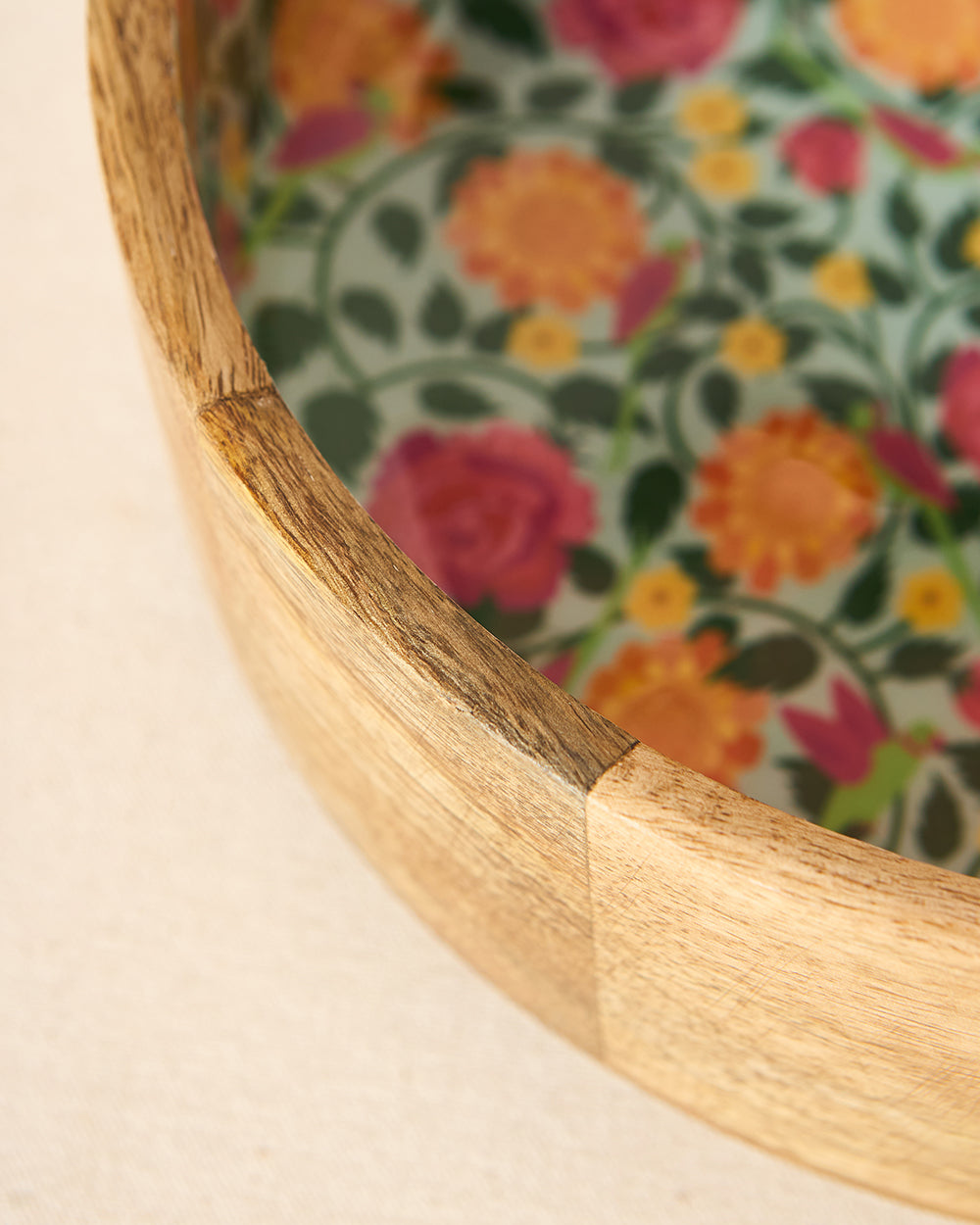 Rani Bagh Wooden Salad Bowl, 10"dia | Palace Memoirs