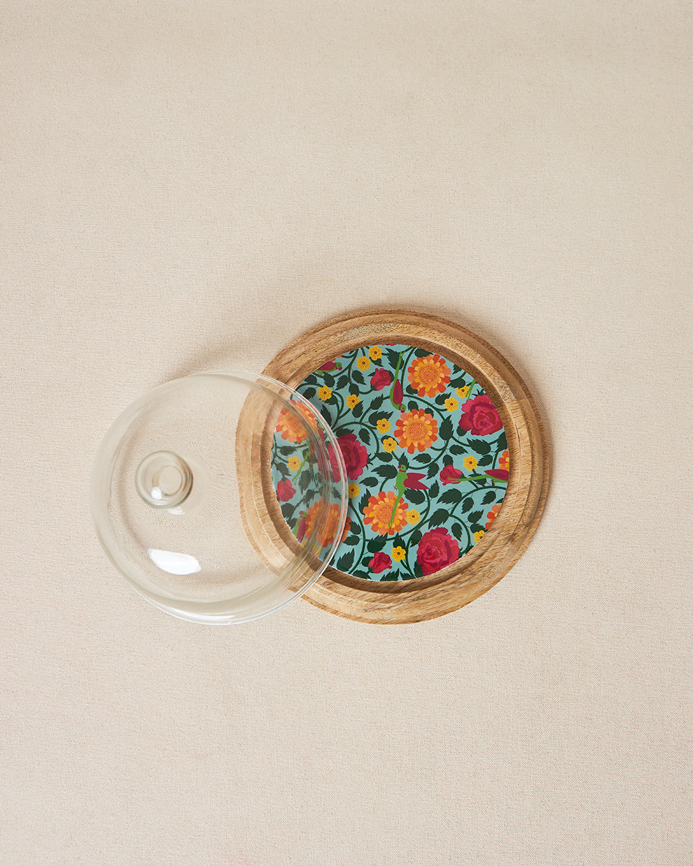 Rani Bagh Wooden Cake Cloche, 8"dia | Palace Memoirs