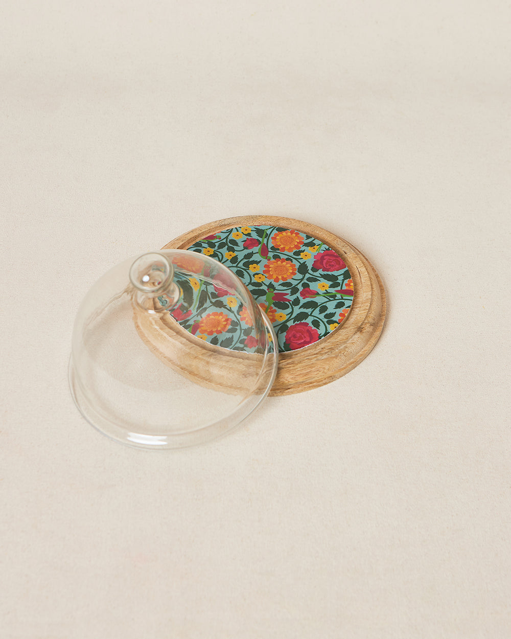 Rani Bagh Wooden Cake Cloche, 8"dia | Palace Memoirs