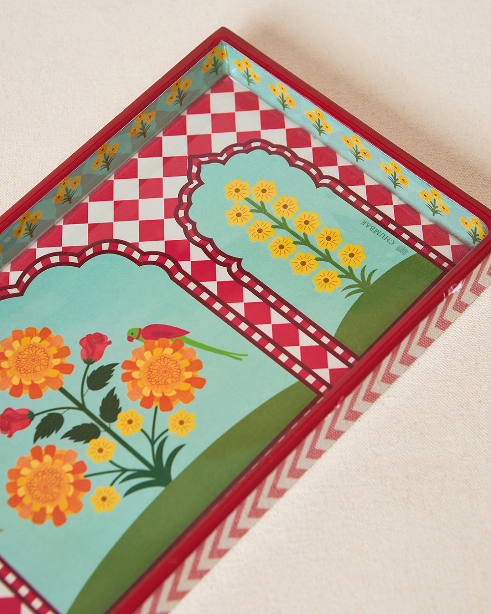 Rani Bagh Wooden Tray - 12"x6"| Palace Memoirs