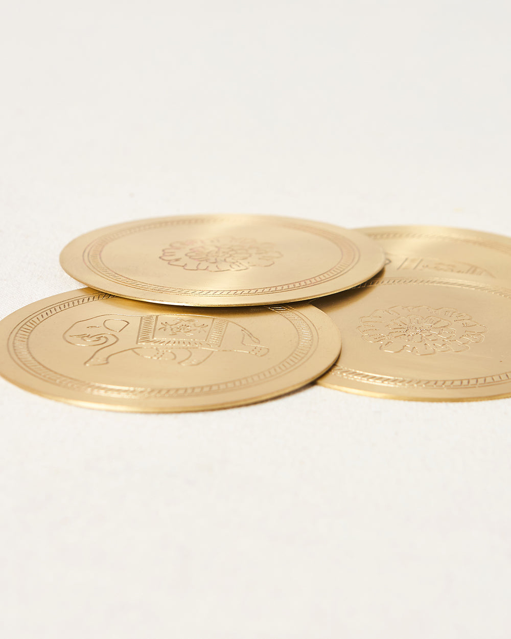 Rani Bagh Coasters Gift Set - Set of 4, 4"dia | Palace Memoirs