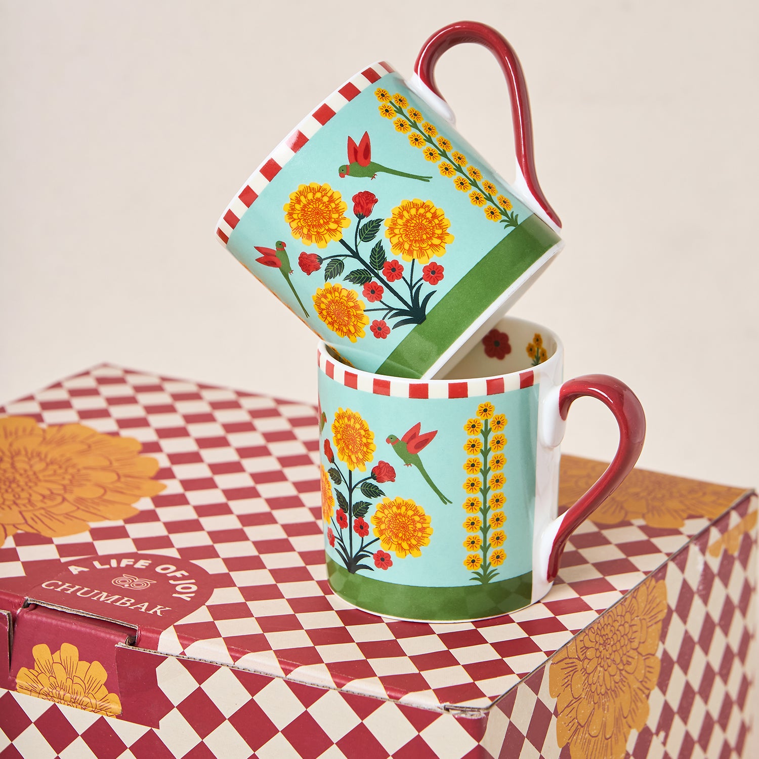 Rani Bagh Mugs Gift Set - Set of 6, 220 ml | Palace Memoirs