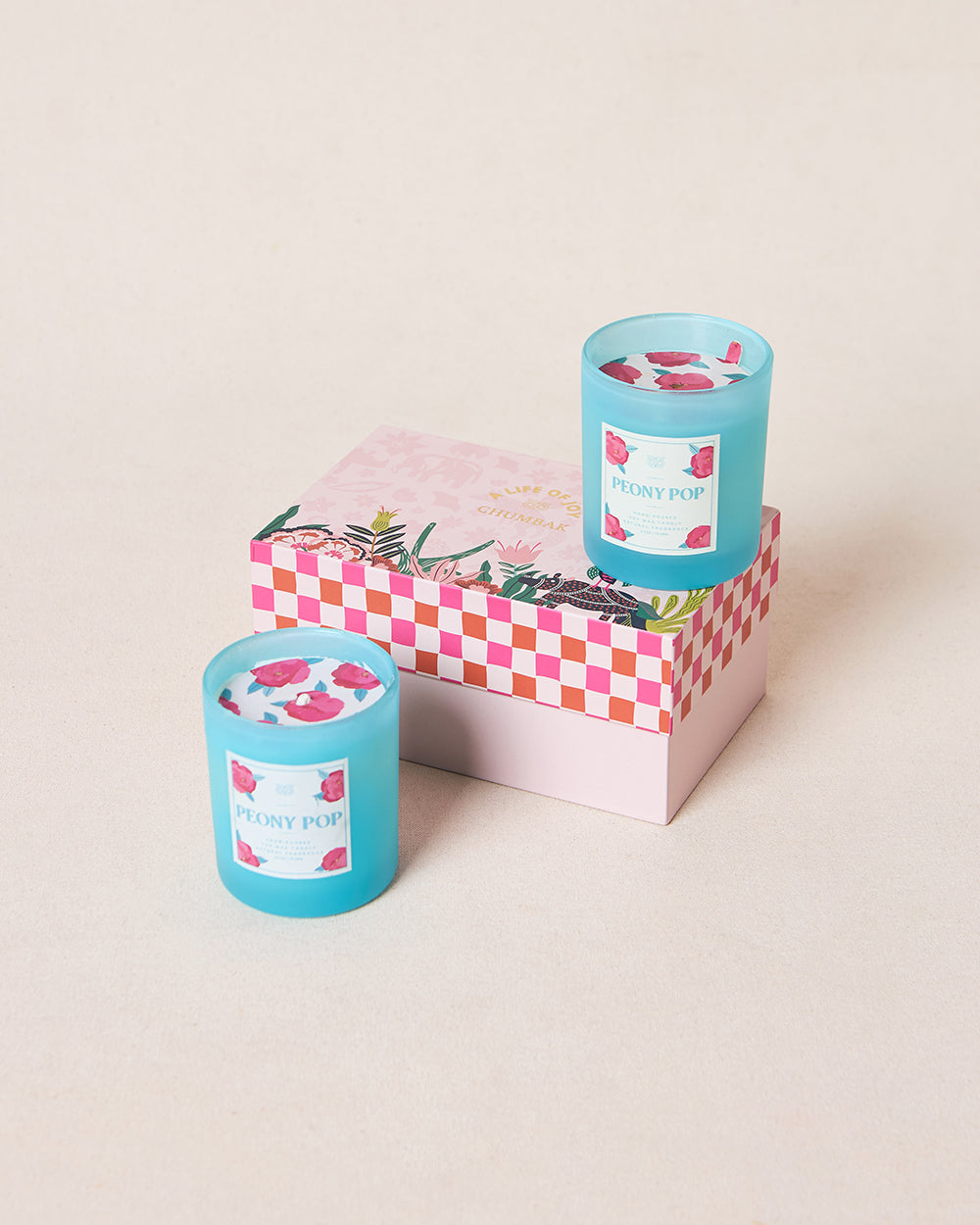 Peony Pop Candles Gift Set of 2 | Palace Memoirs