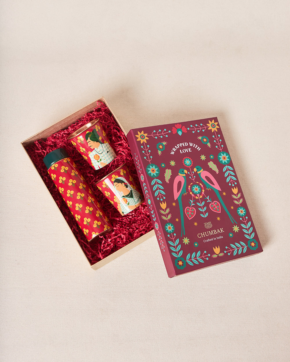 Rajmahal Copper Drinkware Gift Set - Set of 3 | Palace Memoirs