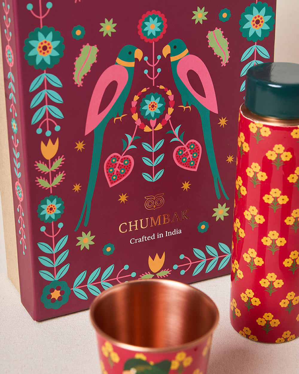 Rajmahal Copper Drinkware Gift Set - Set of 3 | Palace Memoirs