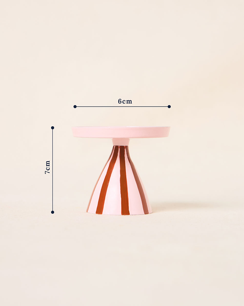 Paradise Stripes Candle Stand, Hand-painted | Lost in Paradise