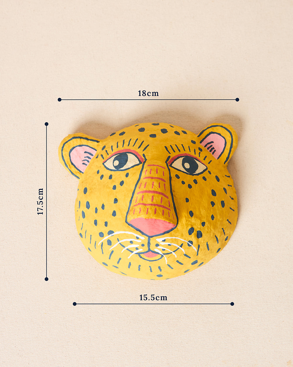 Leopard Mask Wall Décor, Paper Mache | Lost in Paradise