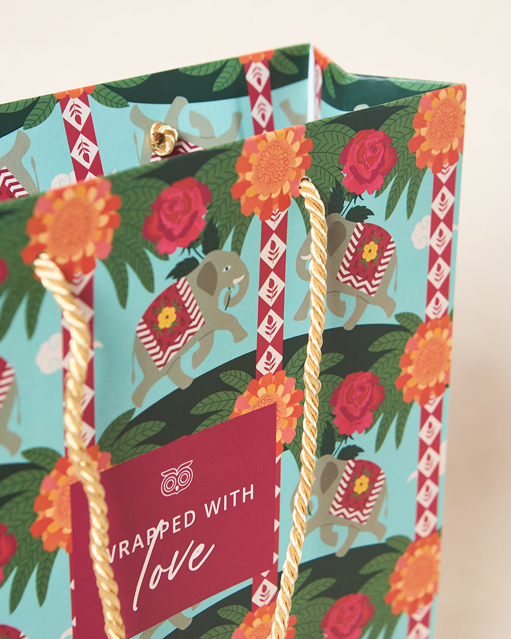 Rani Bagh Gift Bag With Tag, Vertical | Palace Memoirs