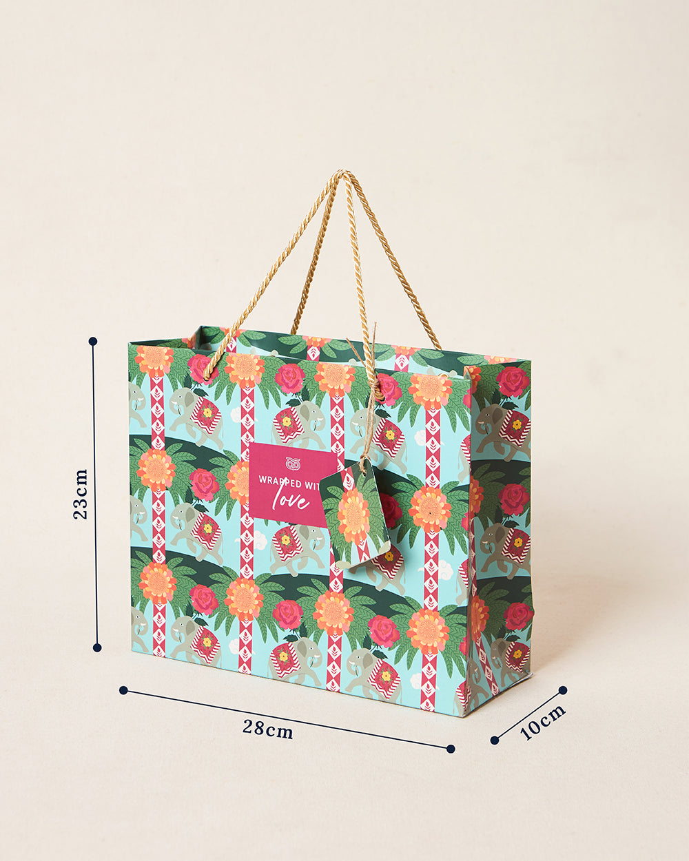 Rani Bagh Gift Bag With Tag, Horizontal | Palace Memoirs