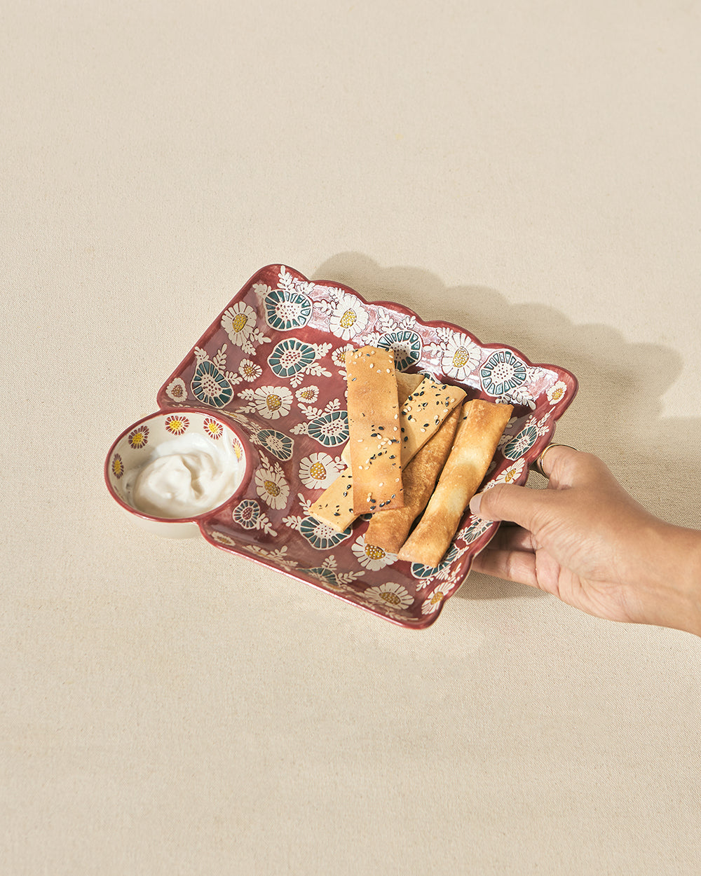 Wildflower Chip & Dip Platter, 120ml | Lost In Paradise