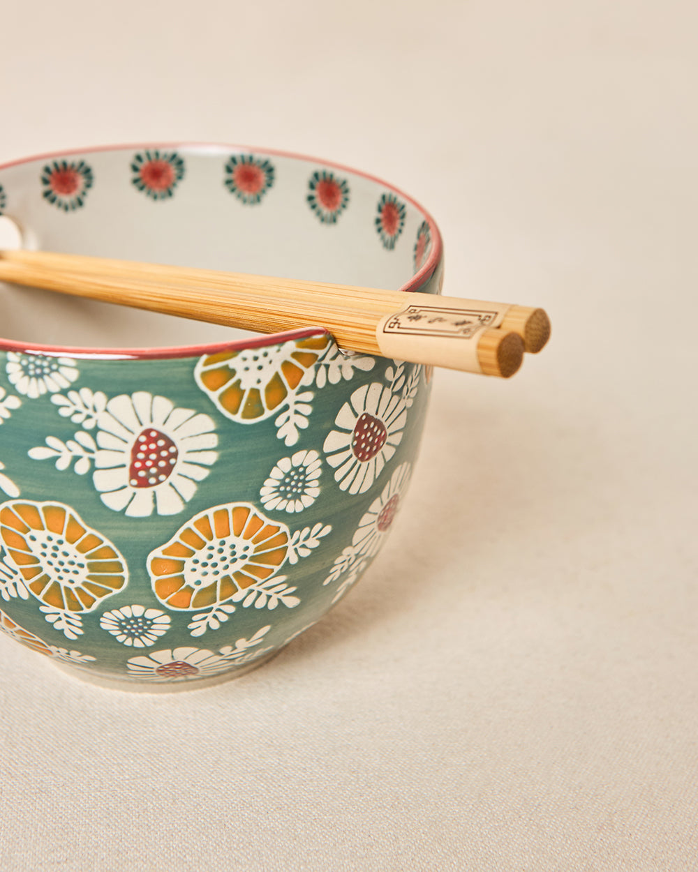 Wildflower Ramen Bowl with Chopsticks, 450ml | Lost in Paradise