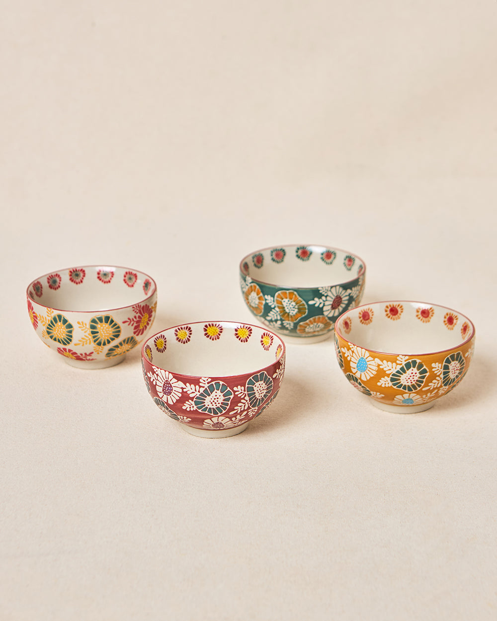 Wildflower Bowls Gift Set of 4, 220ml | Lost in Paradise