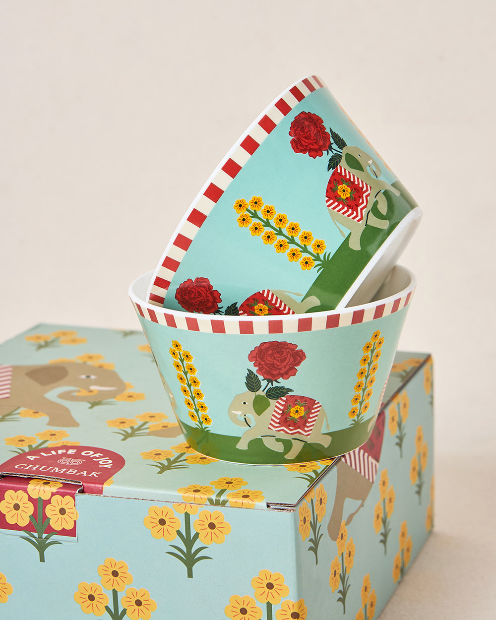 Royal Tusker Serving Bowl Gift Set - Set of 2, 520ml | Palace Memoirs