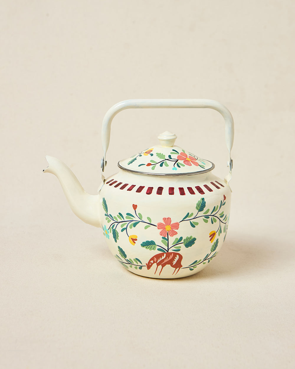 Hangul Hand-Painted Kahwah Kettle & Mugs Set | Kashmir Trails