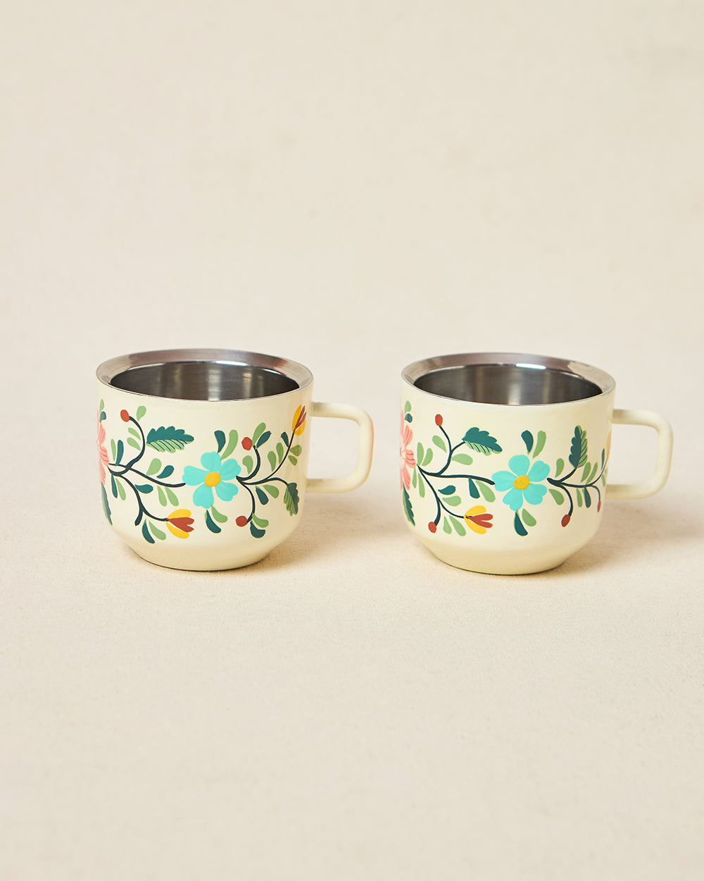 Hangul Hand-Painted Kahwah Kettle & Mugs Set | Kashmir Trails