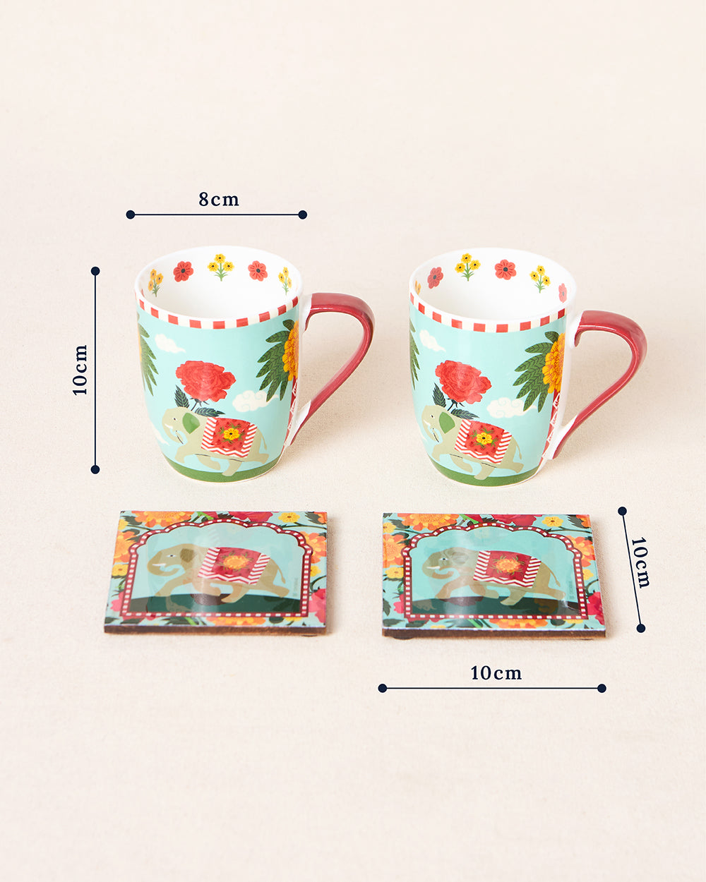 Royal Tusker Tea-Time Gift Set - Set of 4 | Palace Memoirs