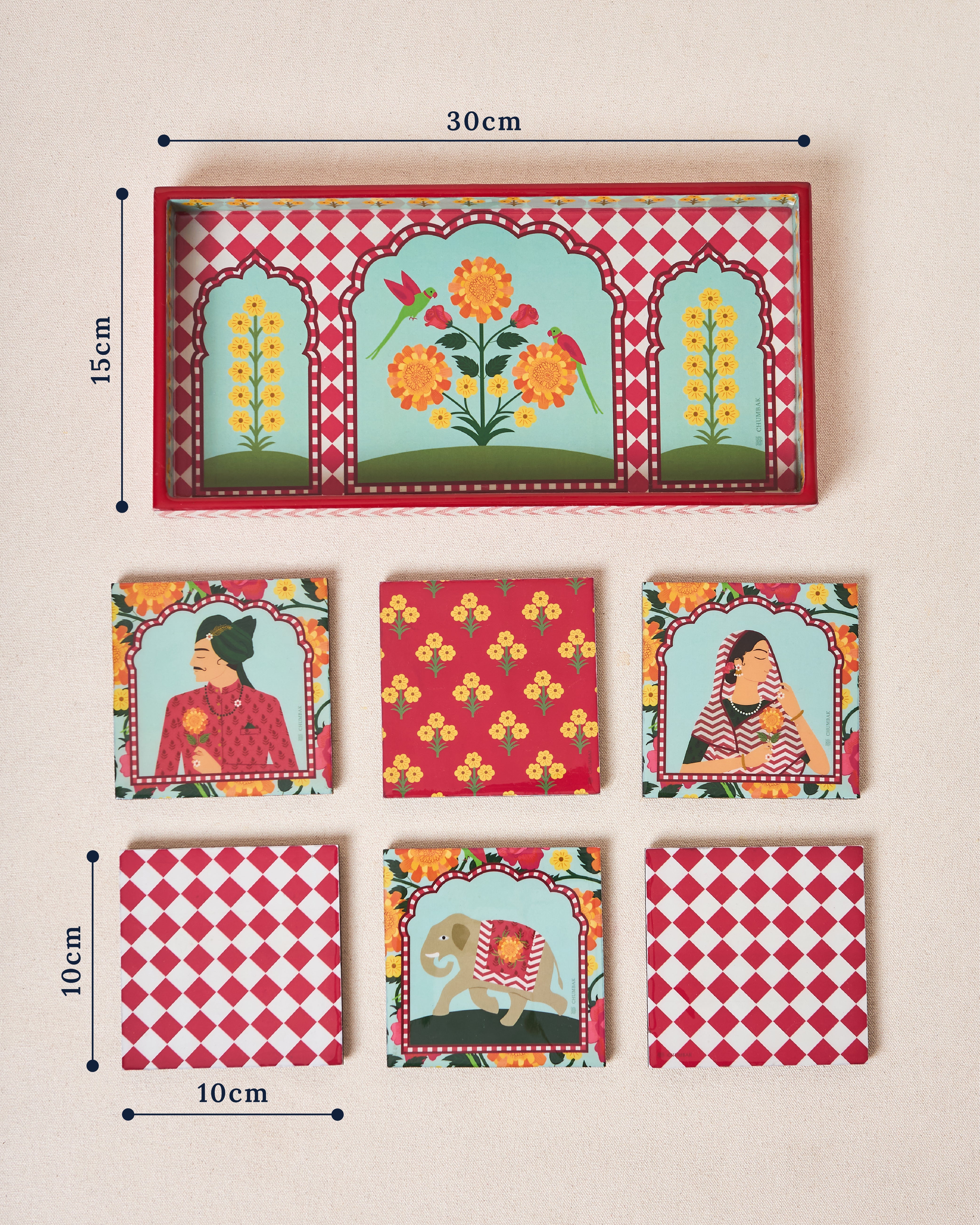 Rajmahal Serving Gift Set - Set of 7 | Palace Memoirs