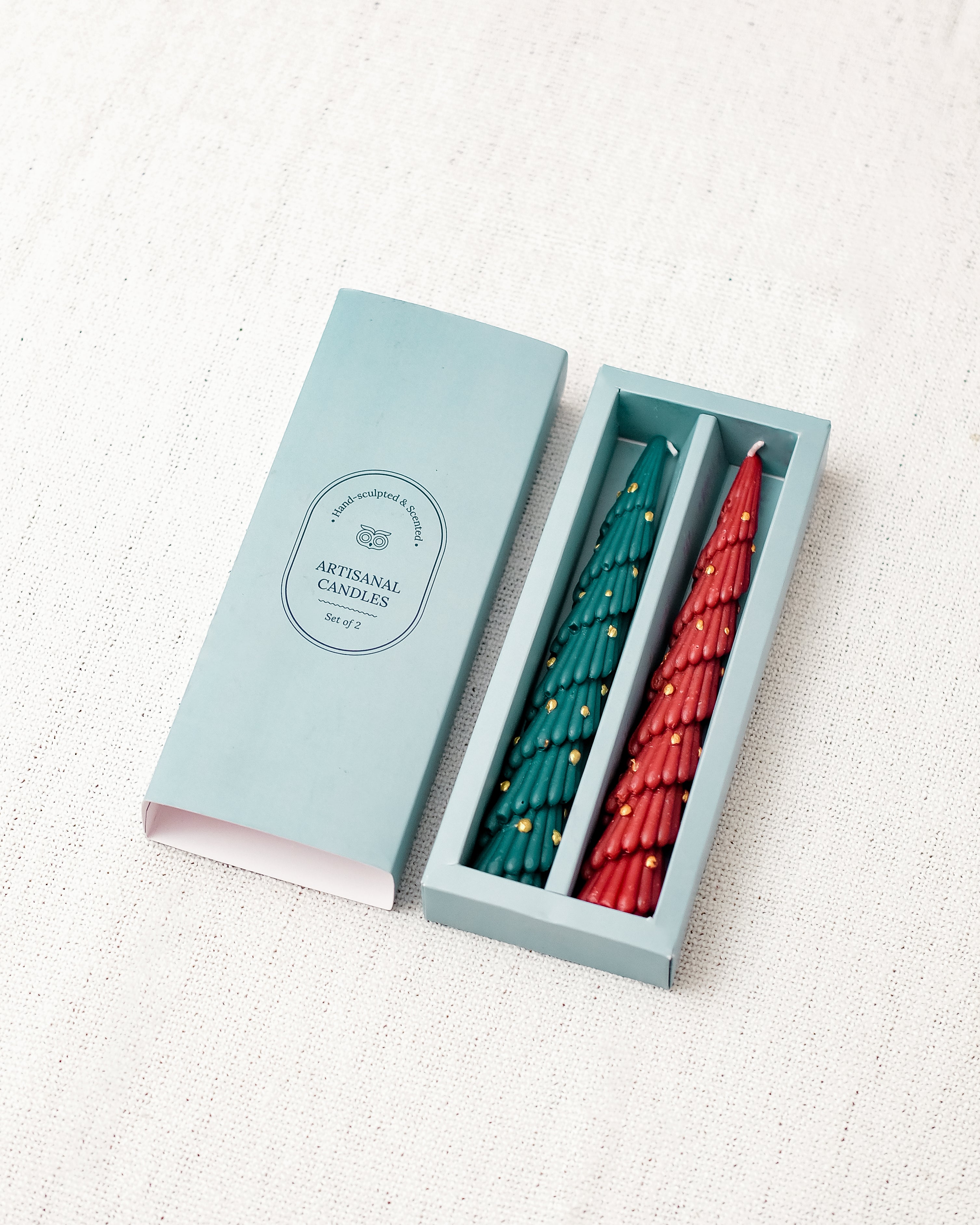 Holiday Glow Taper Candles | Set of 2