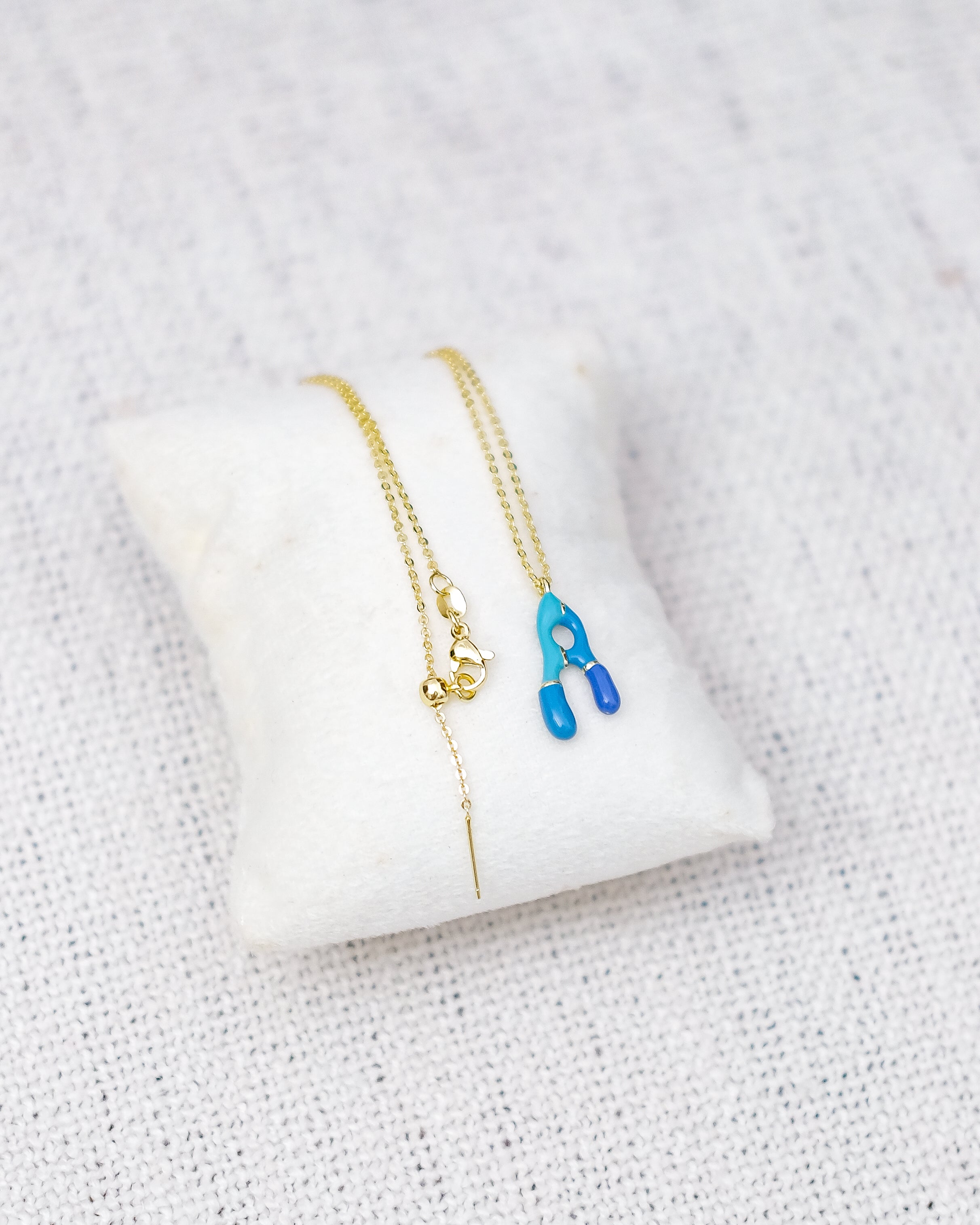 Alphabet Charm + Chain - A