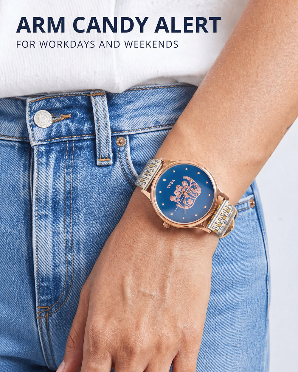 TEAL by Chumbak Aztec Strap Wrist Watch