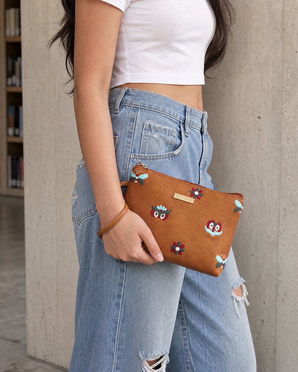 Owl Eyes Embroidered Pouch