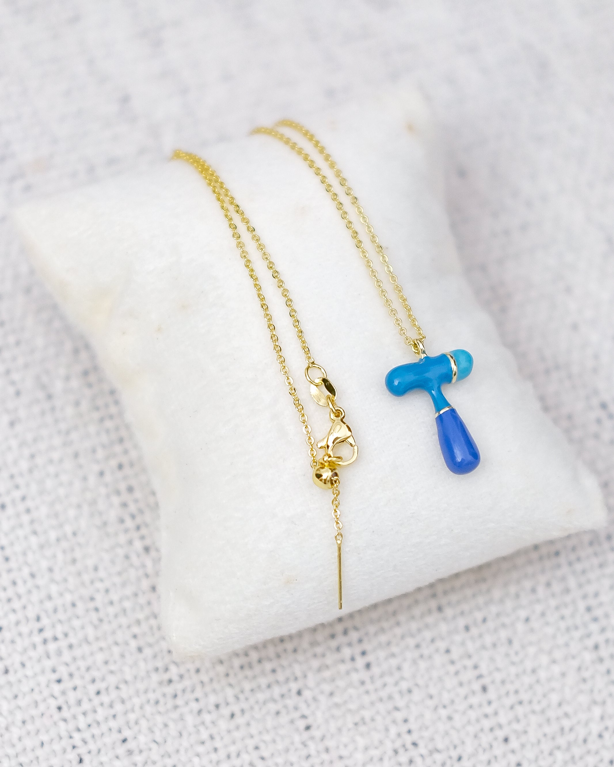 Alphabet Charm + Chain - T