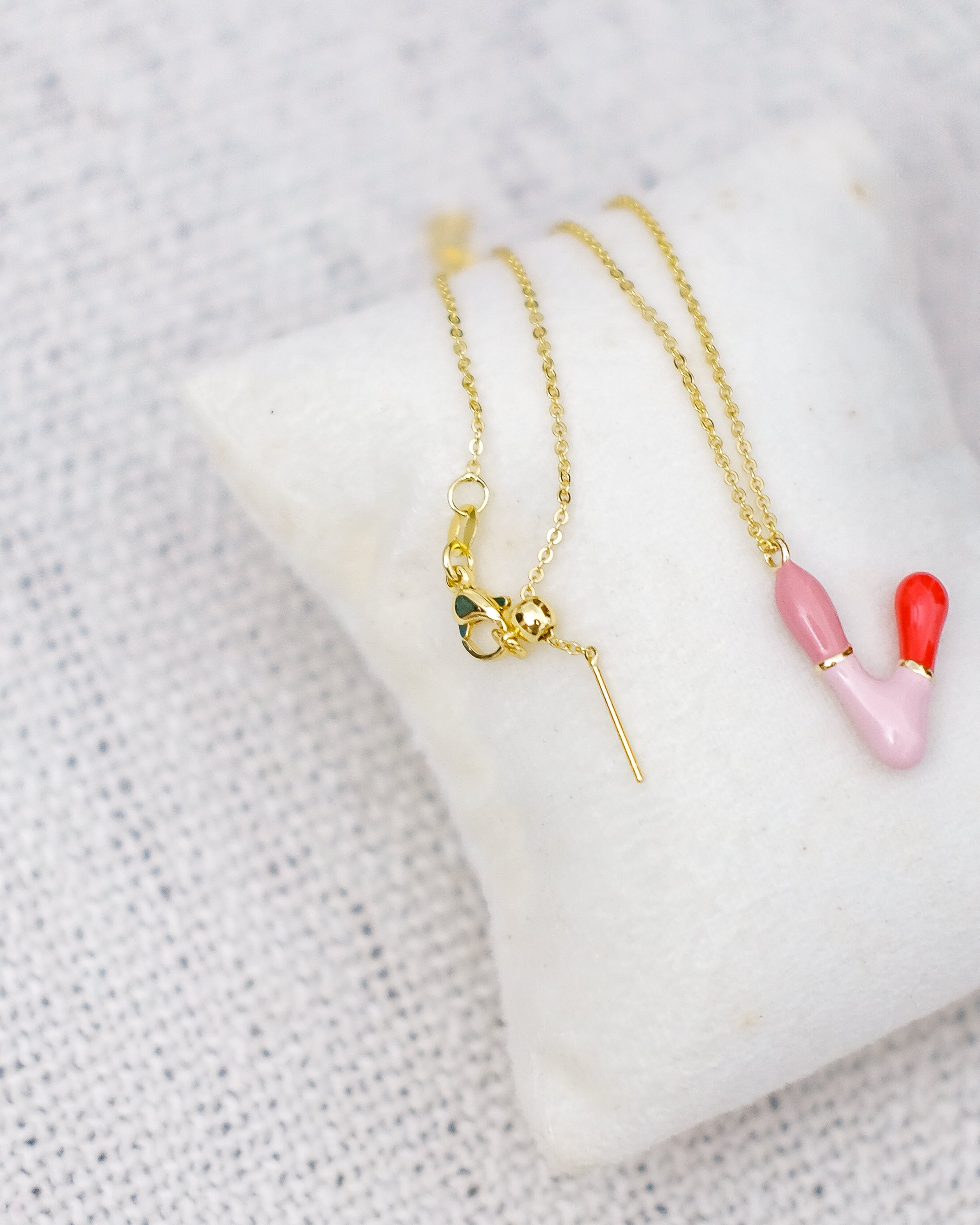 Alphabet Charm + Chain - V