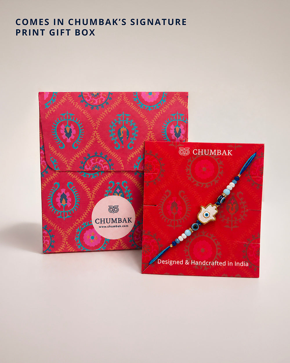 Hamsa Rakhi - Beads & Thread