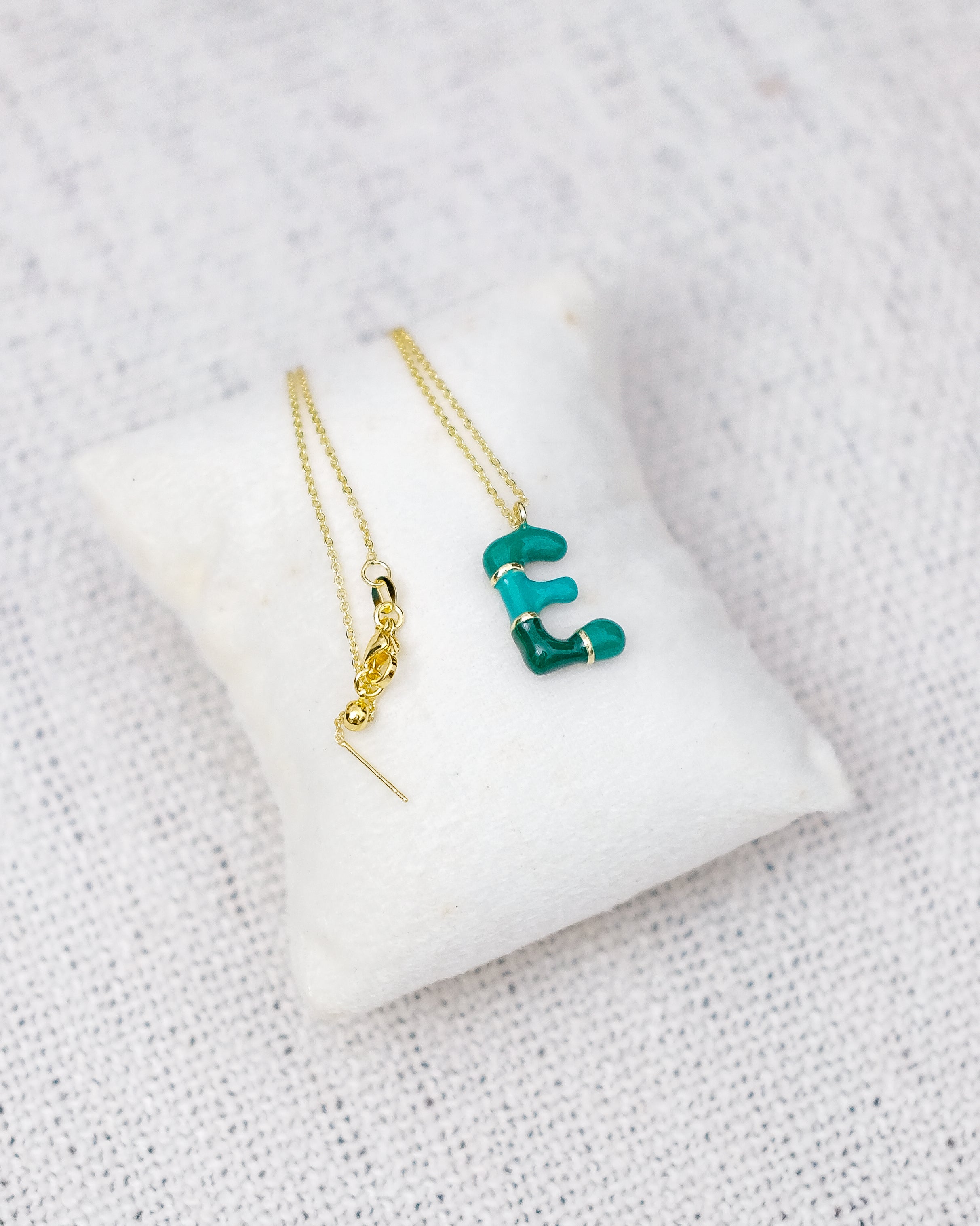 Alphabet Charm + Chain - E