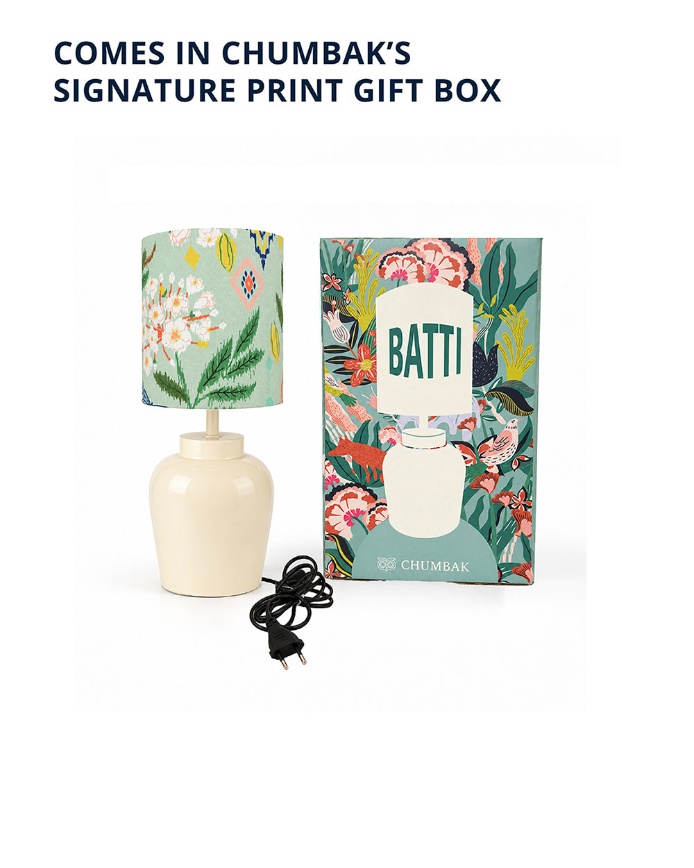 Folklore Bloom Ikat Table Lamp | Forest Folklore