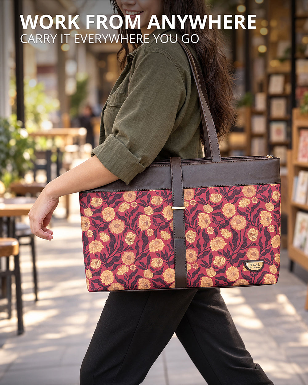 Teal by Chumbak Marigold Melody Work Tote