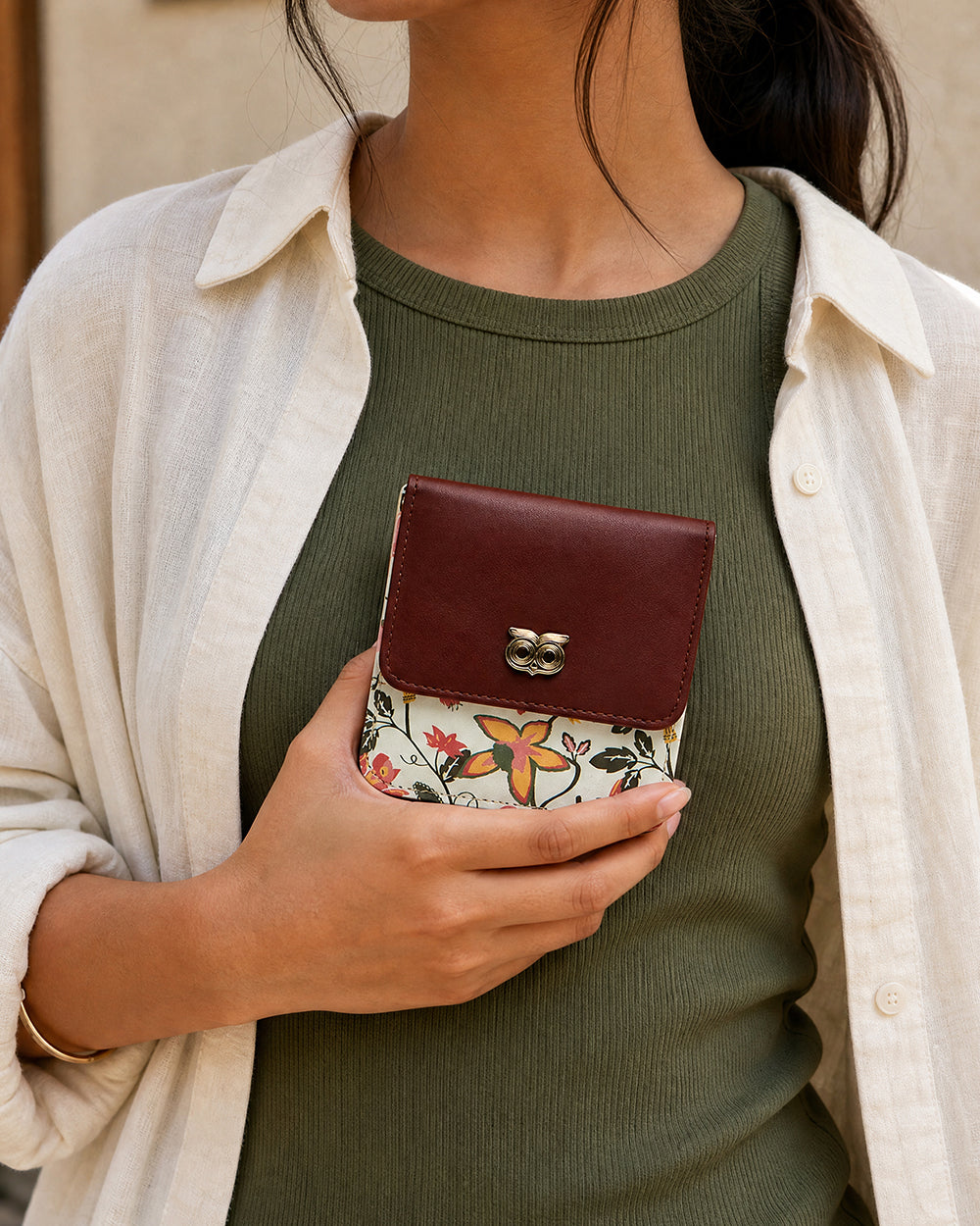 Olive Palm Wallet - Brown