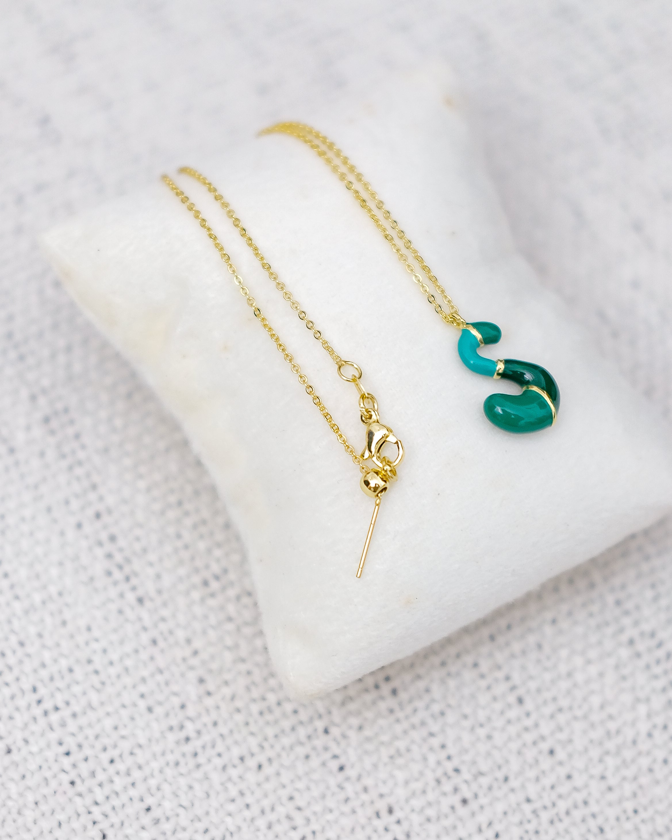 Alphabet Charm + Chain - S