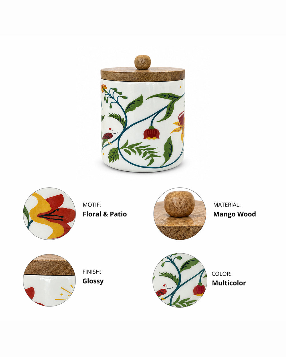 Guldasta Wooden Jar | Haveli Socials