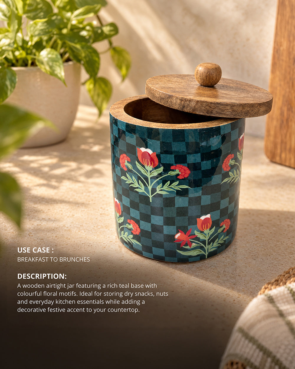 Patio Wooden Jar | Haveli Socials