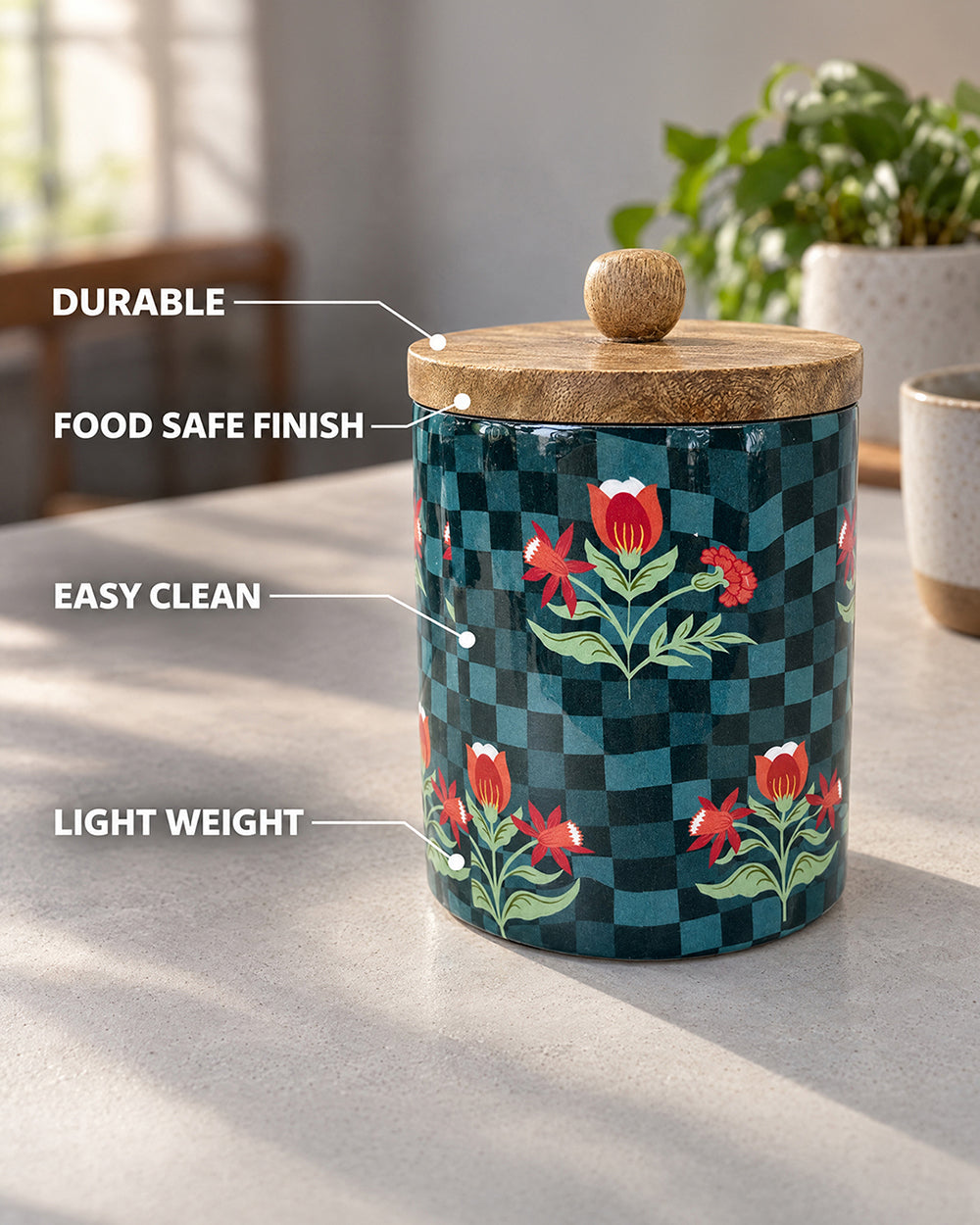 Patio Wooden Jar | Haveli Socials