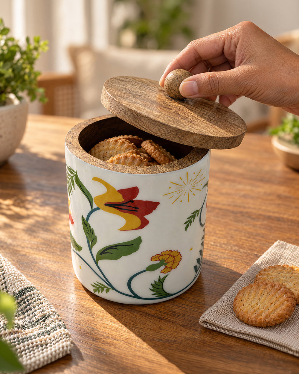 Guldasta Wooden Jar | Haveli Socials