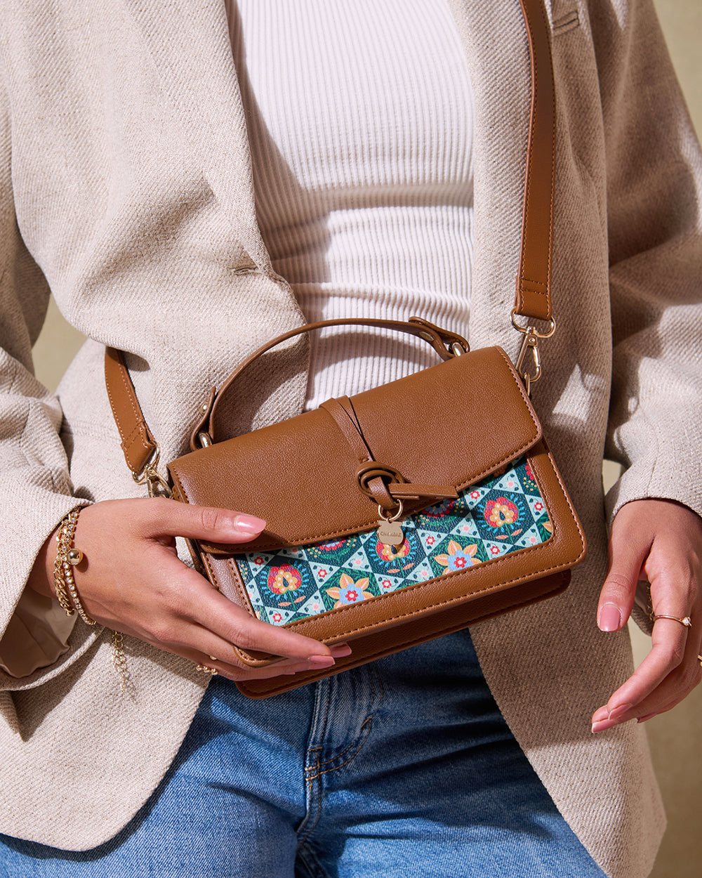 The London Satchel - Floral | Digital Nomad